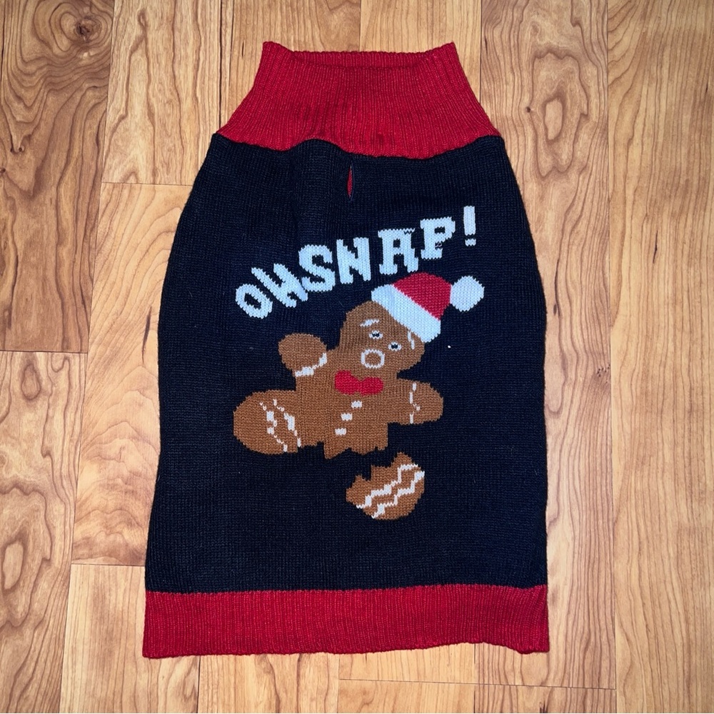 Oh Snap Gingerbread Christmas Dog Sweater